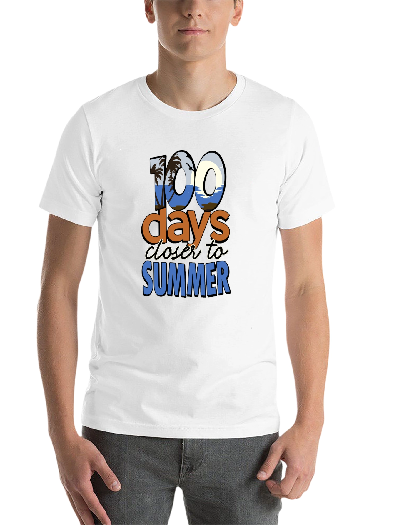Black 100 Days Closer to Summer Graphic Tee view 14