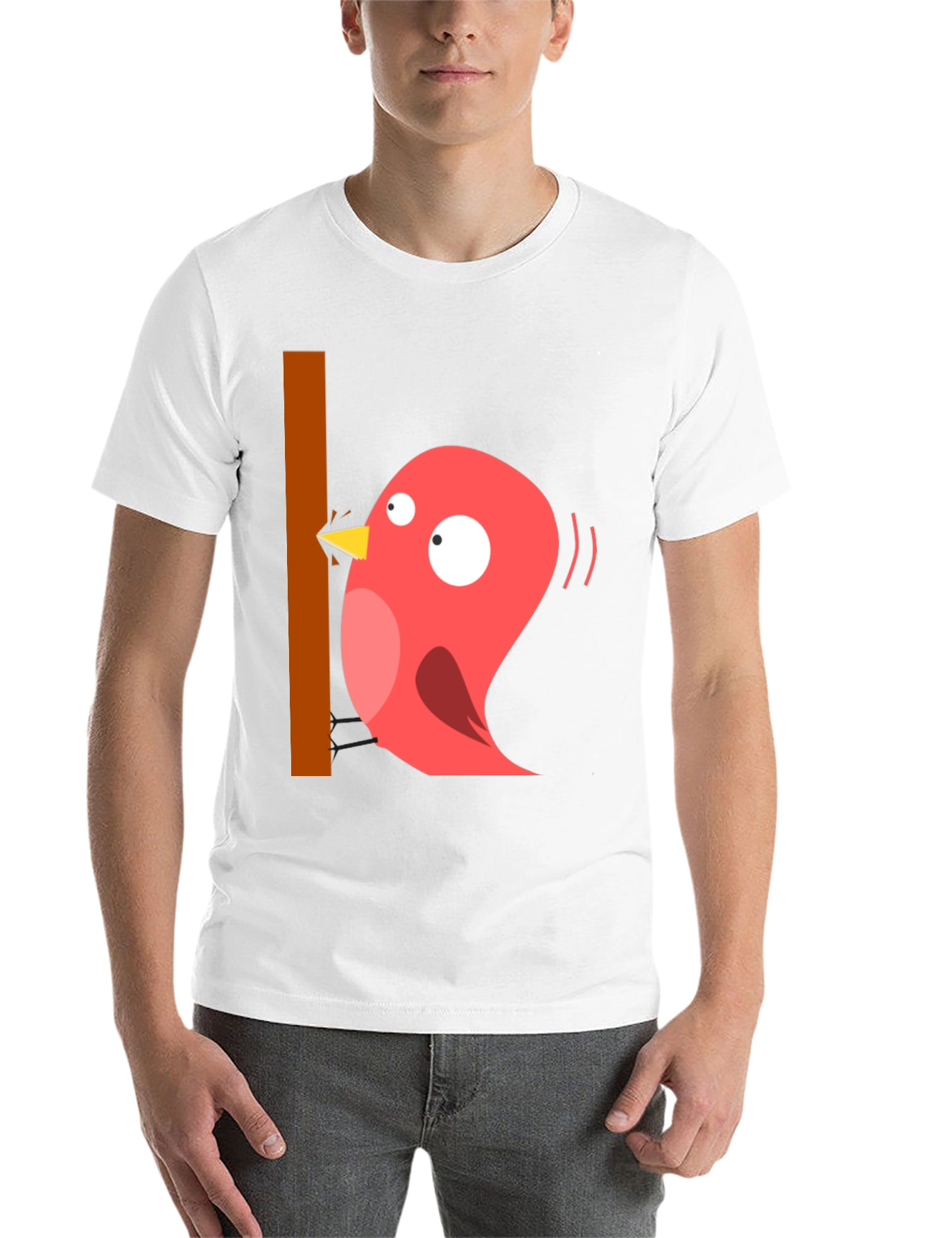 Black Funny Bird Graphic T-Shirt - Casual Black Tee view 14