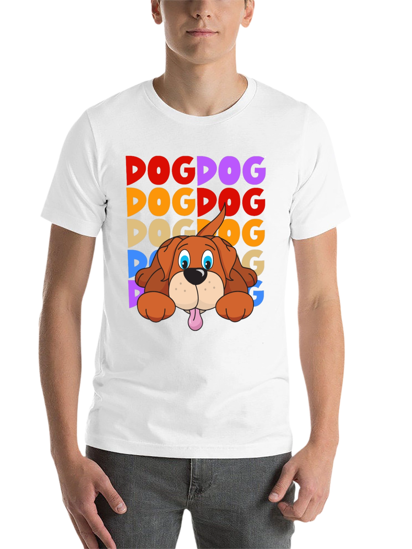 Black Dog Graphic T-Shirt - Fun Colorful Design view 14