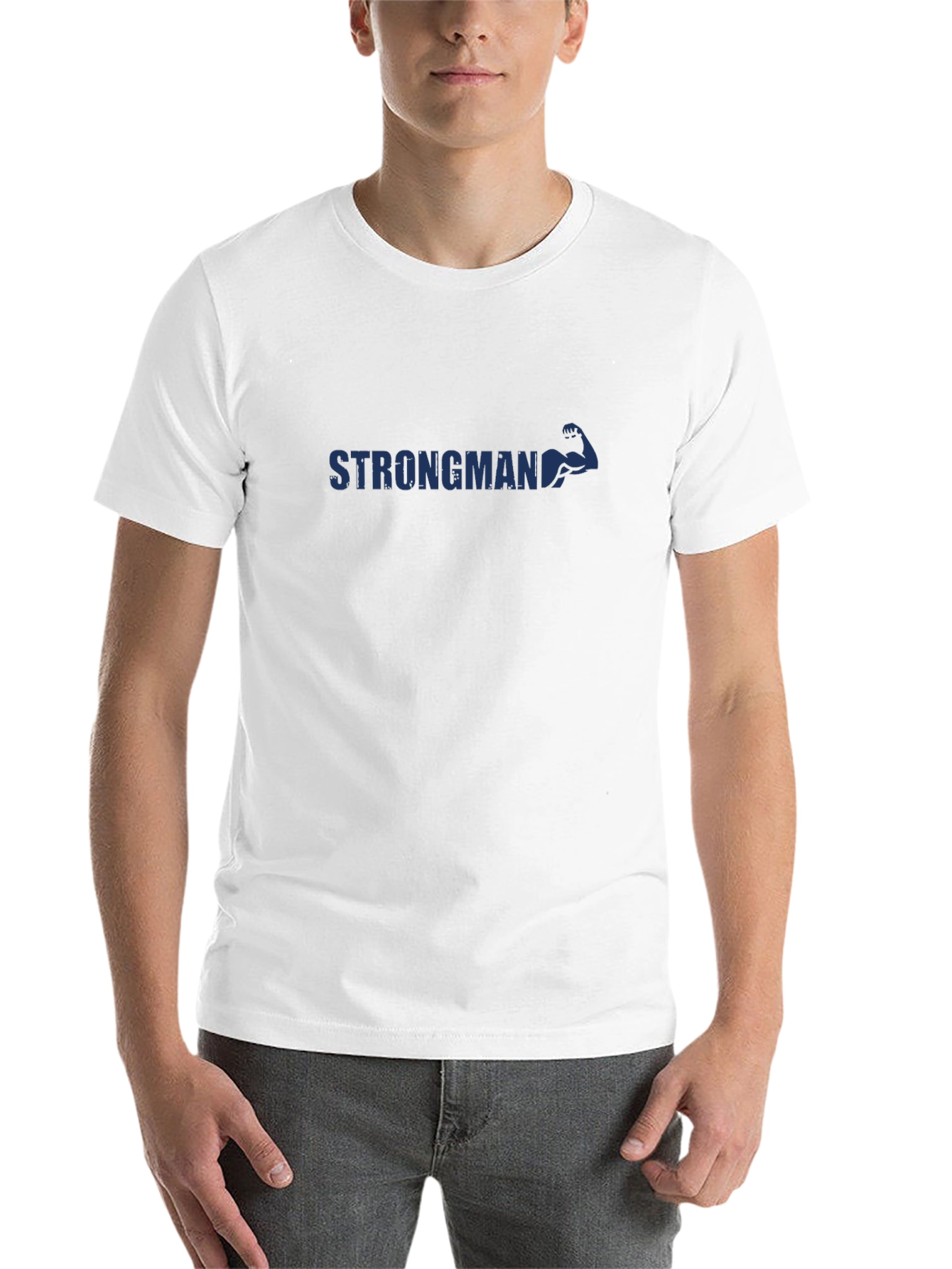 Black Strongman Graphic Tee - Bold Statement T-Shirt view 14