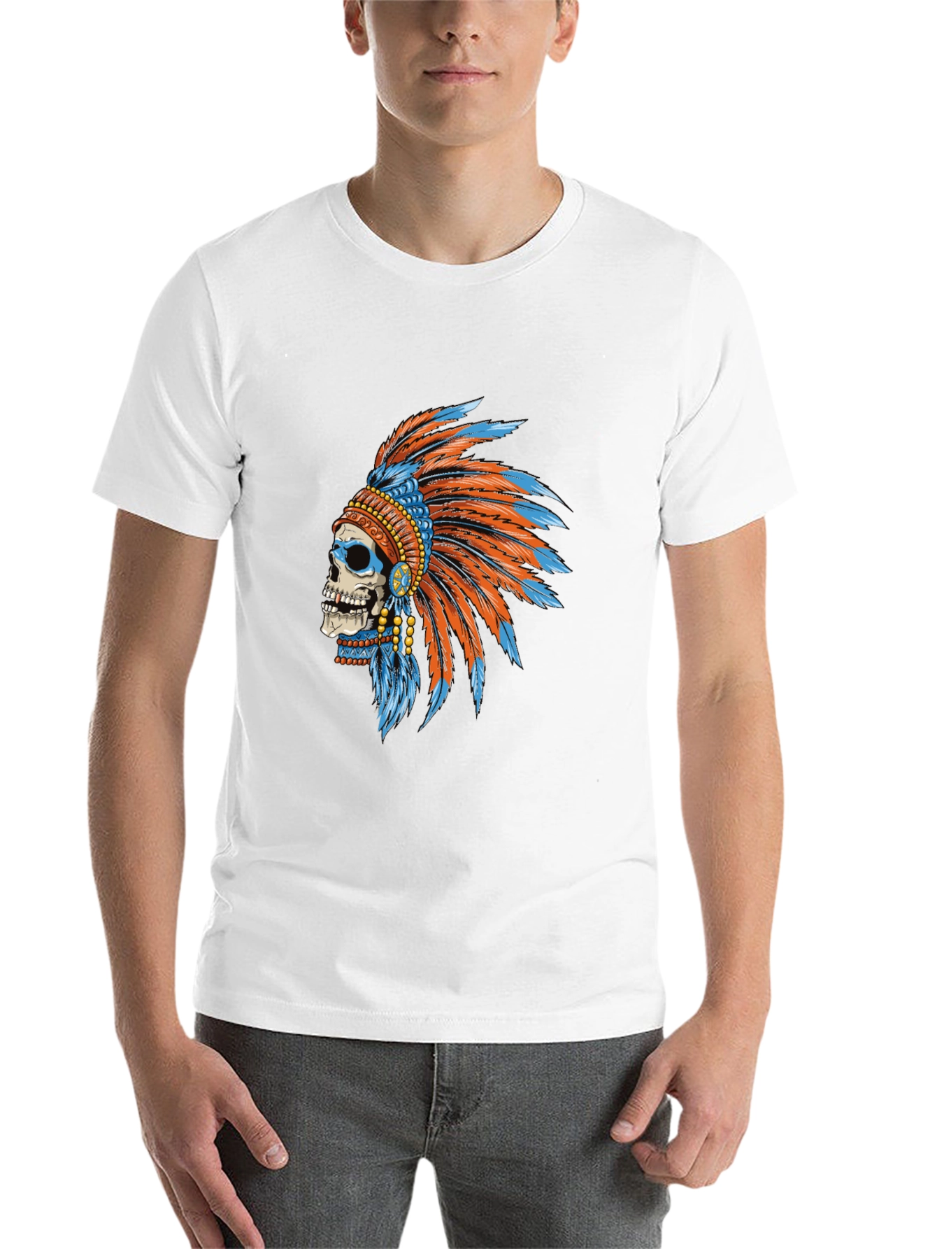 Black Skull Chief T-Shirt - Cool Graphic Tee view 14