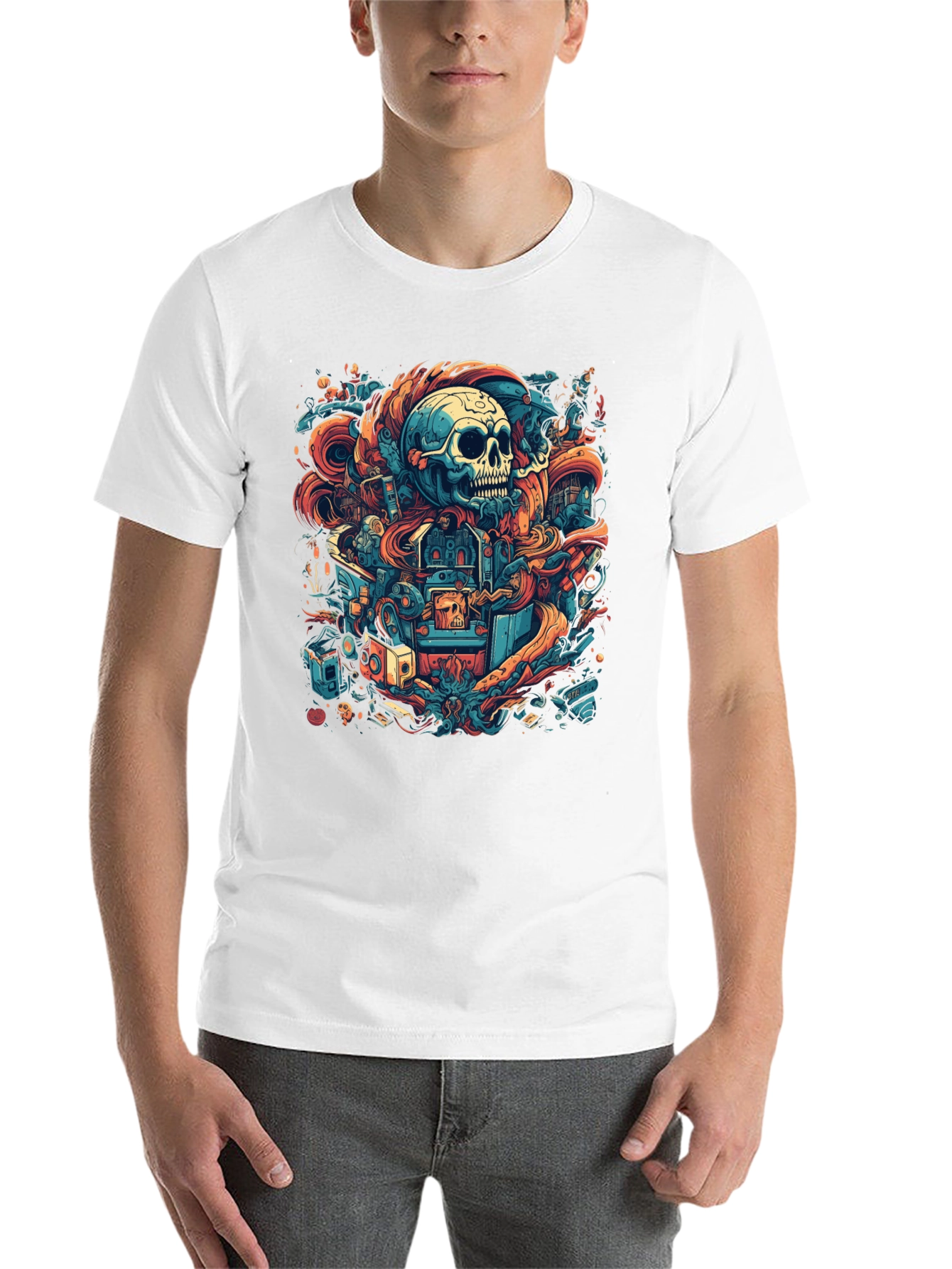Black Skull Graphic Tee - Unique Urban Design view 14