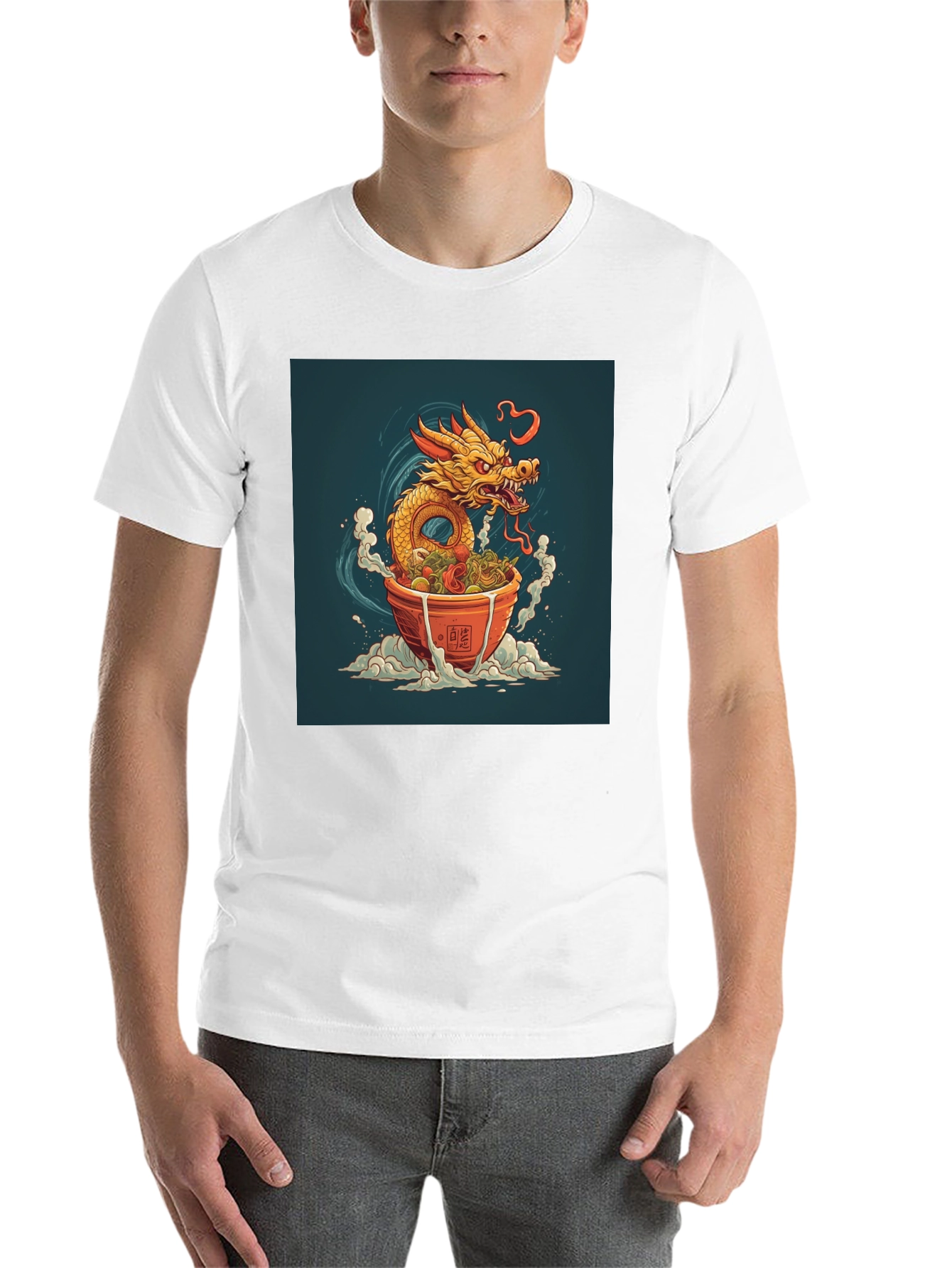 Black Dragon Ramen T-Shirt - Unique Graphic Tee view 14
