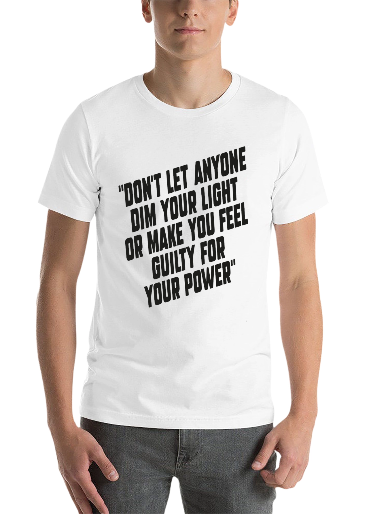 Black Inspirational Black T-Shirt: "Your Power" view 14