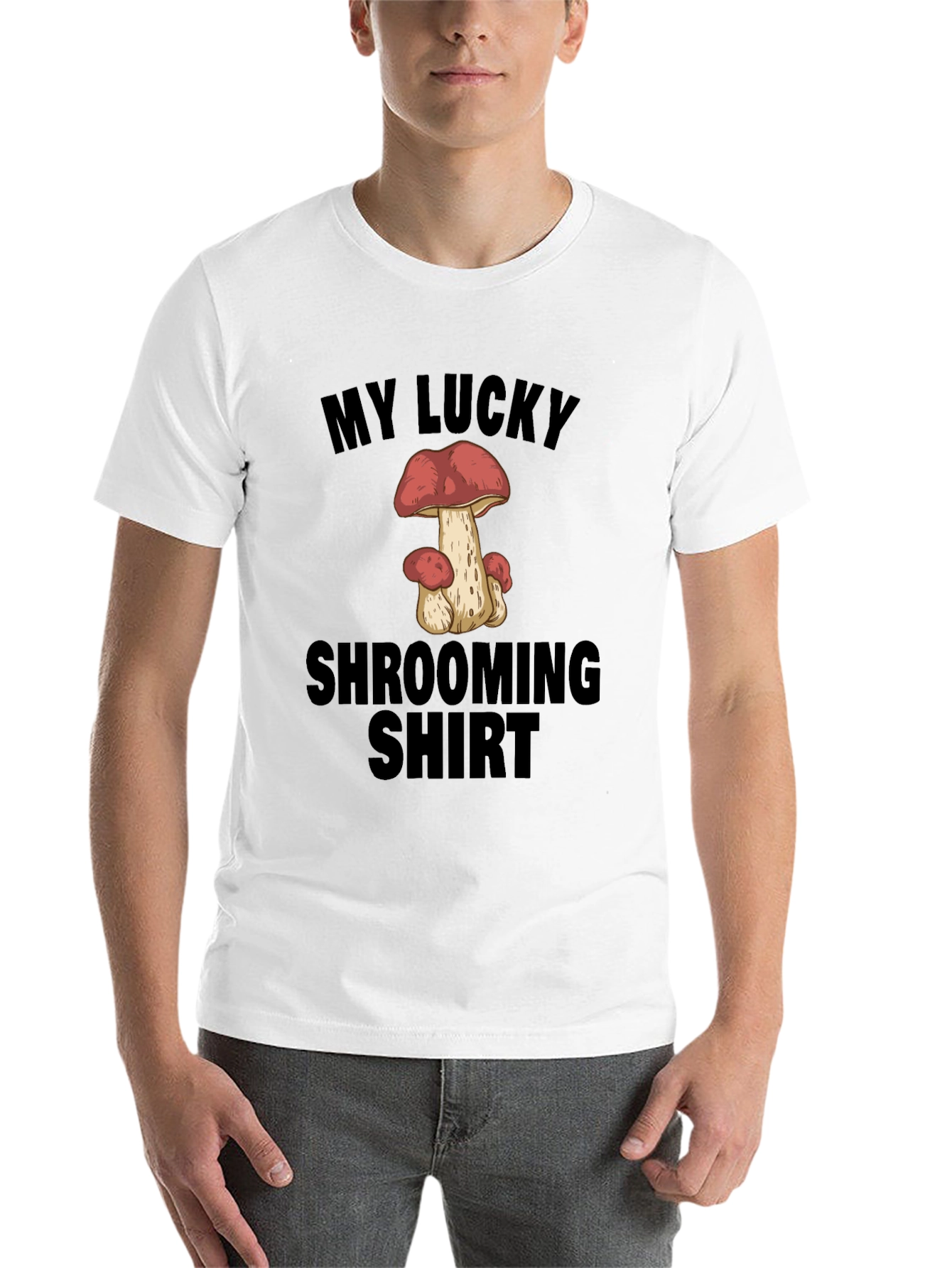 Black My Lucky Shrooming Shirt - Novelty Mushroom T-Shirt view 14
