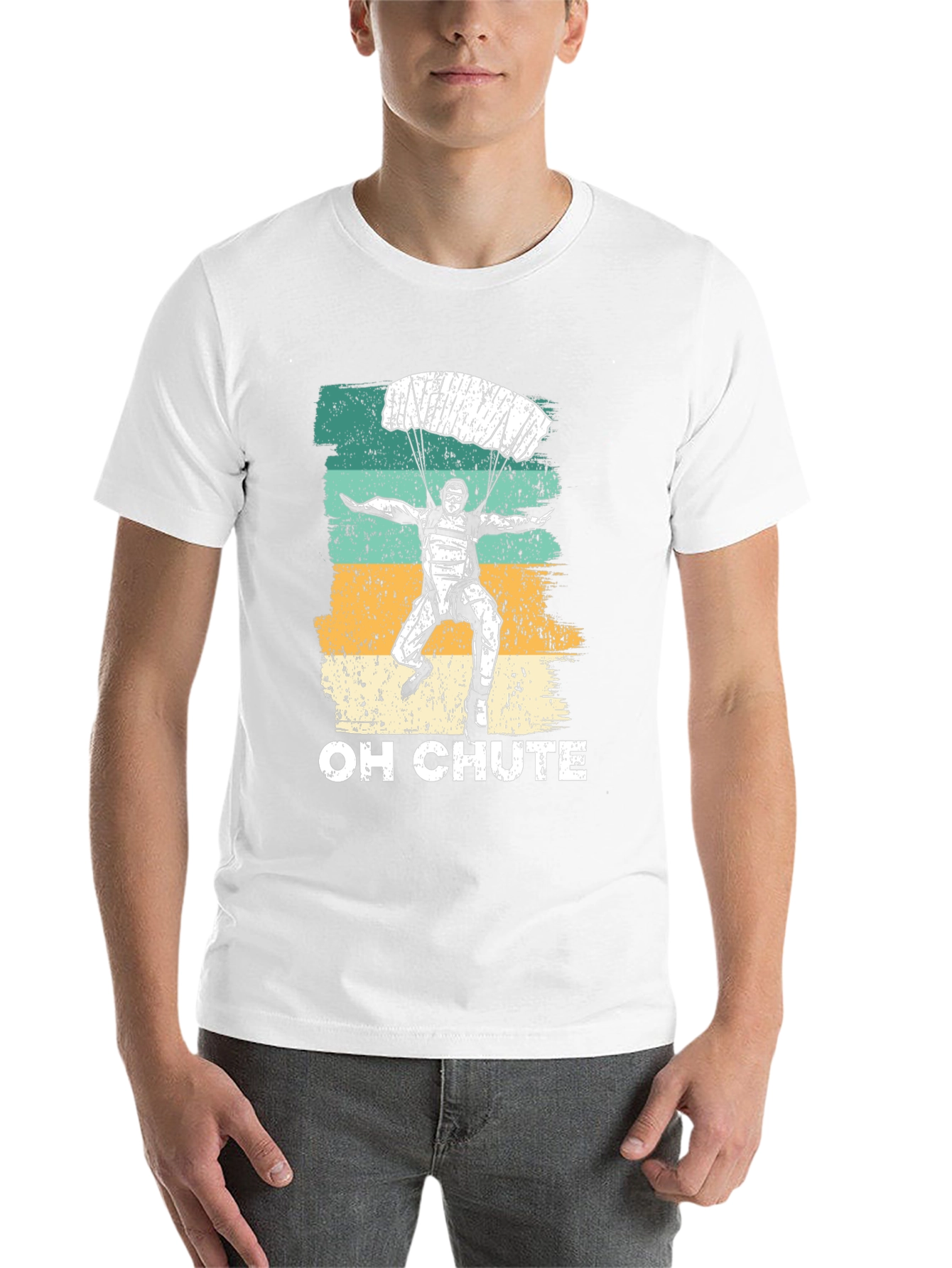 Black Skydiving "Oh Chute" Graphic Tee view 14