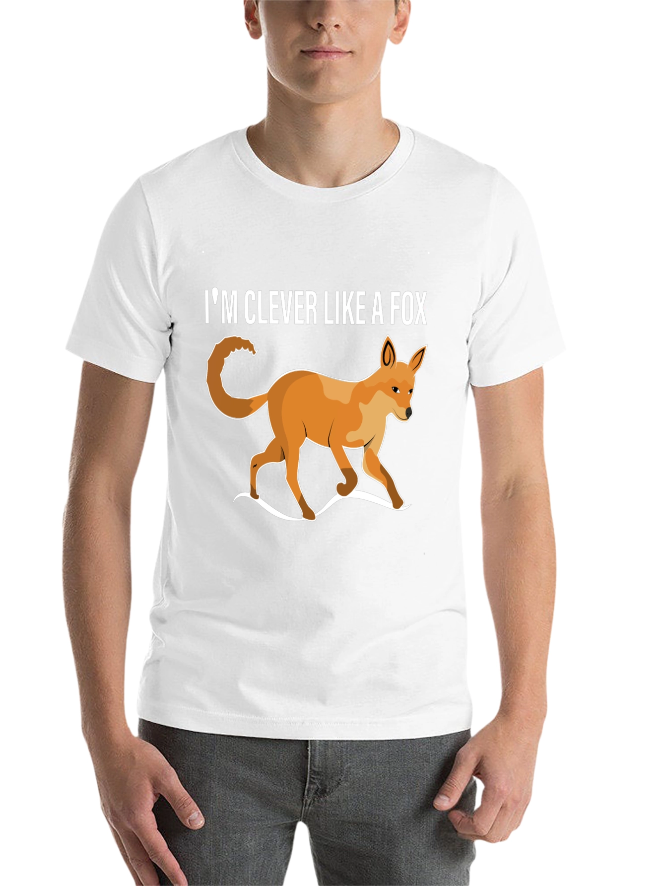 Black Clever Like A Fox T-Shirt - Unique Animal Design view 14