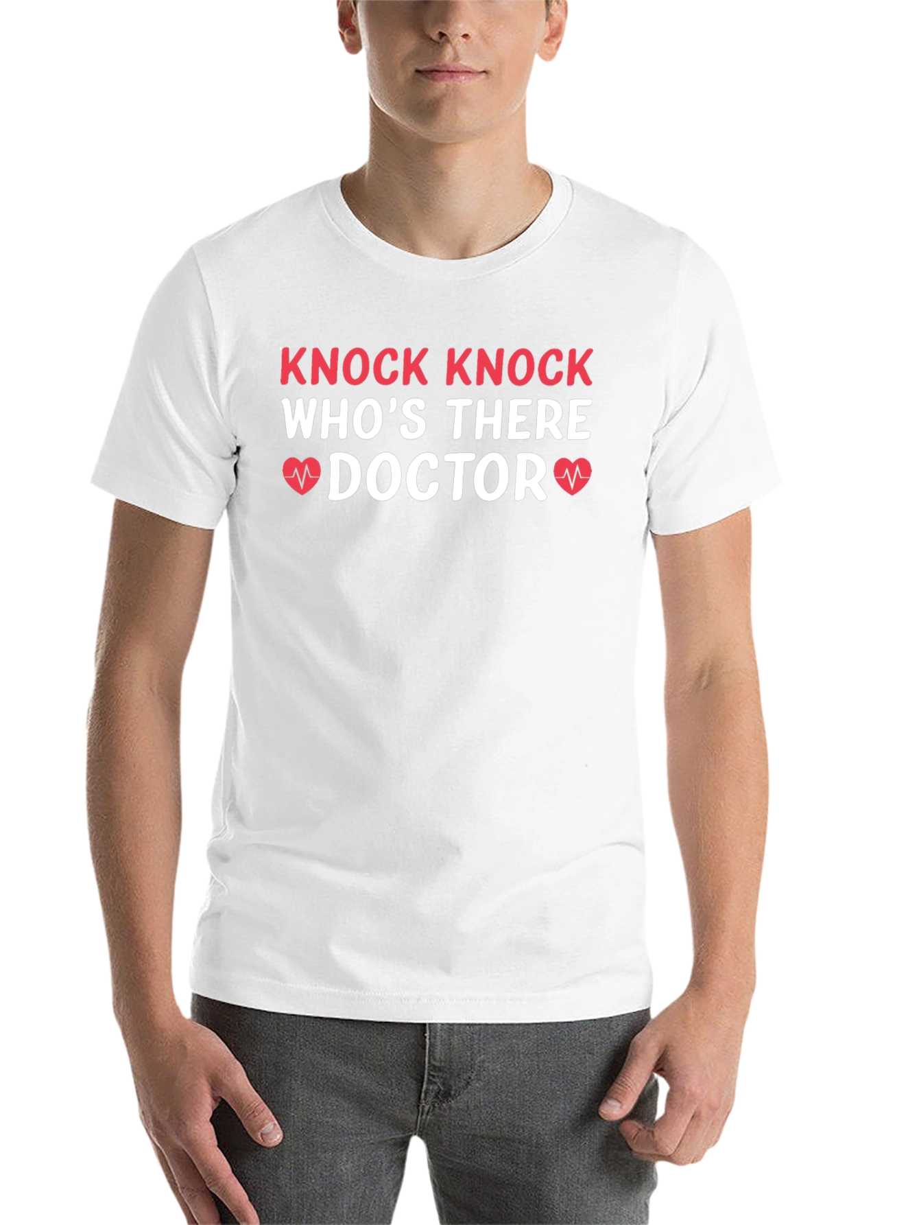 Black Knock Knock Doctor Graphic Tee - Medical Humor T-Shirt view 14