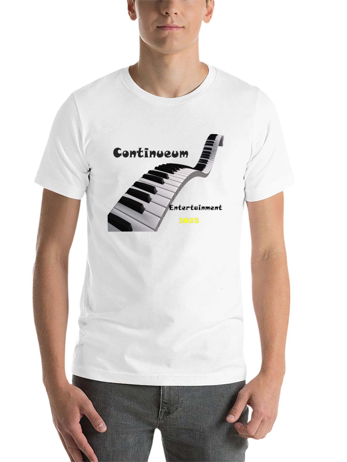Black Piano Keys T-Shirt - Continuum Entertainment 2025 Black Tee view 14