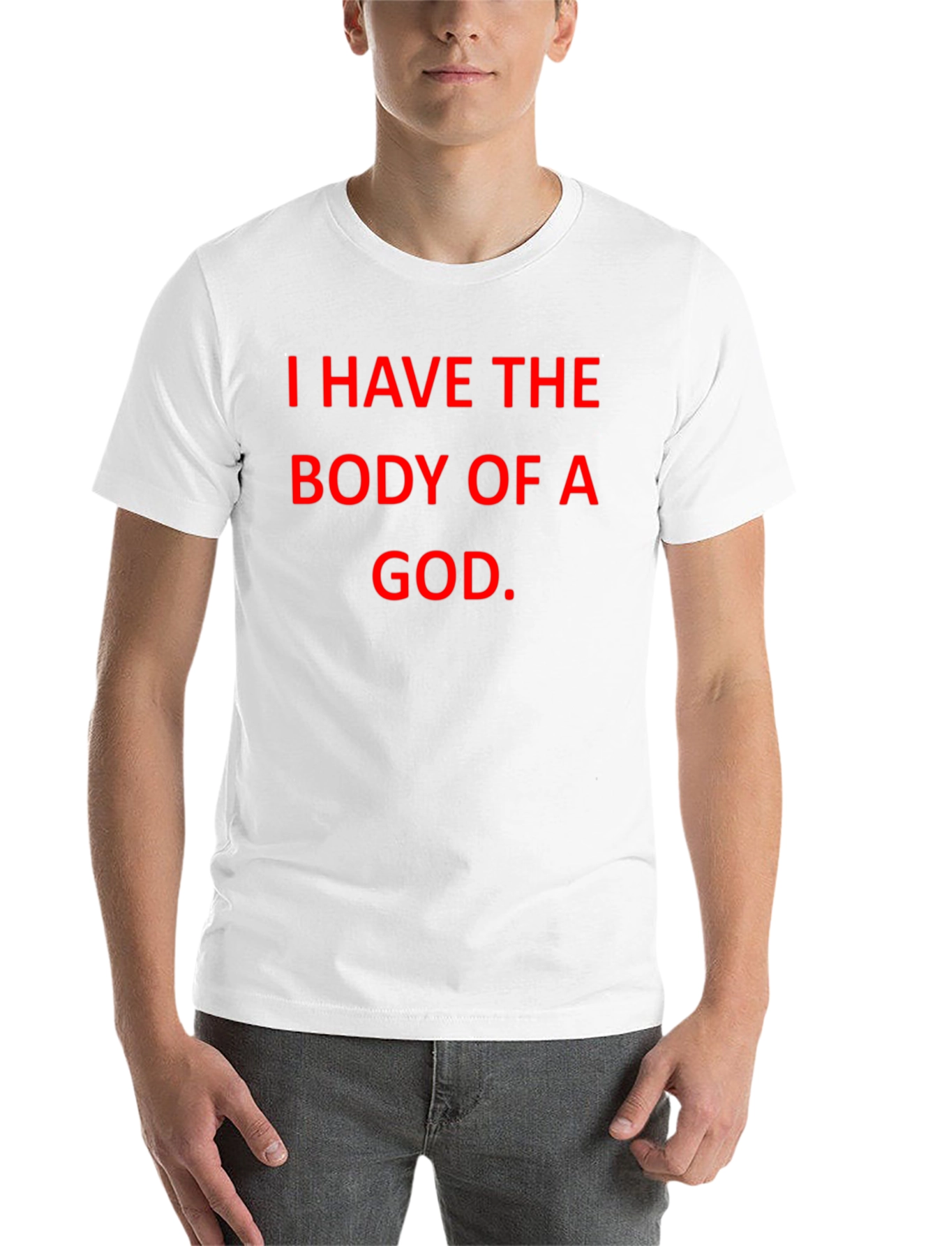 Black Funny Body of a God T-Shirt view 14