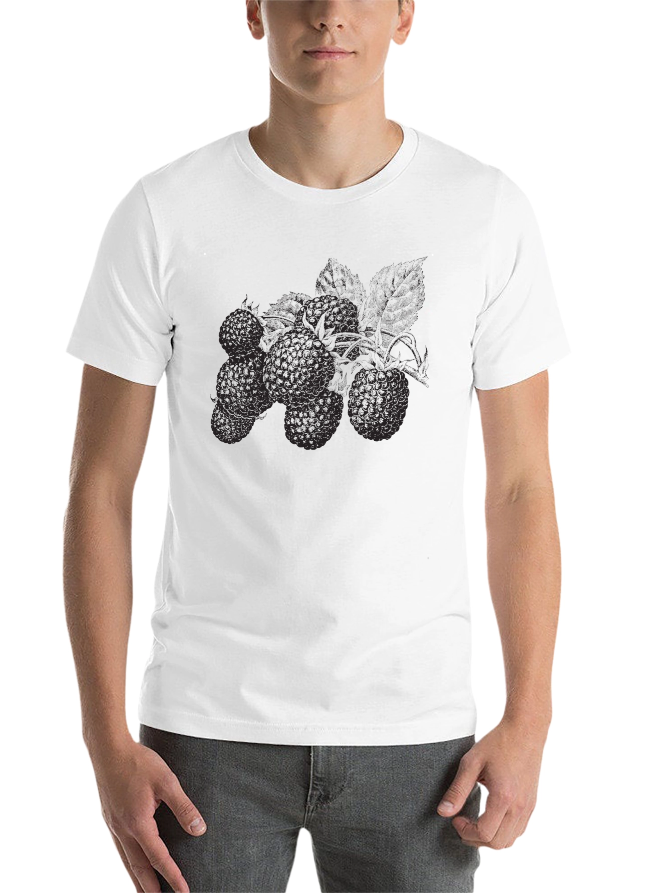 Black Berry Graphic Black T-Shirt view 14