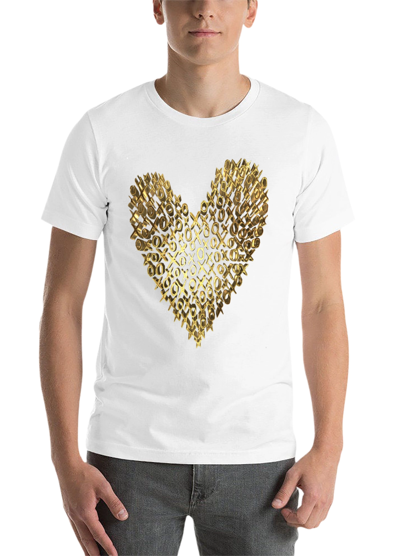 Black Golden XO Heart Black T-Shirt view 14