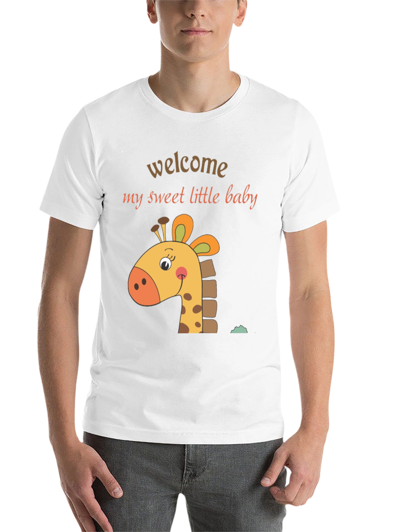 Black Welcome Baby Giraffe Tee view 14