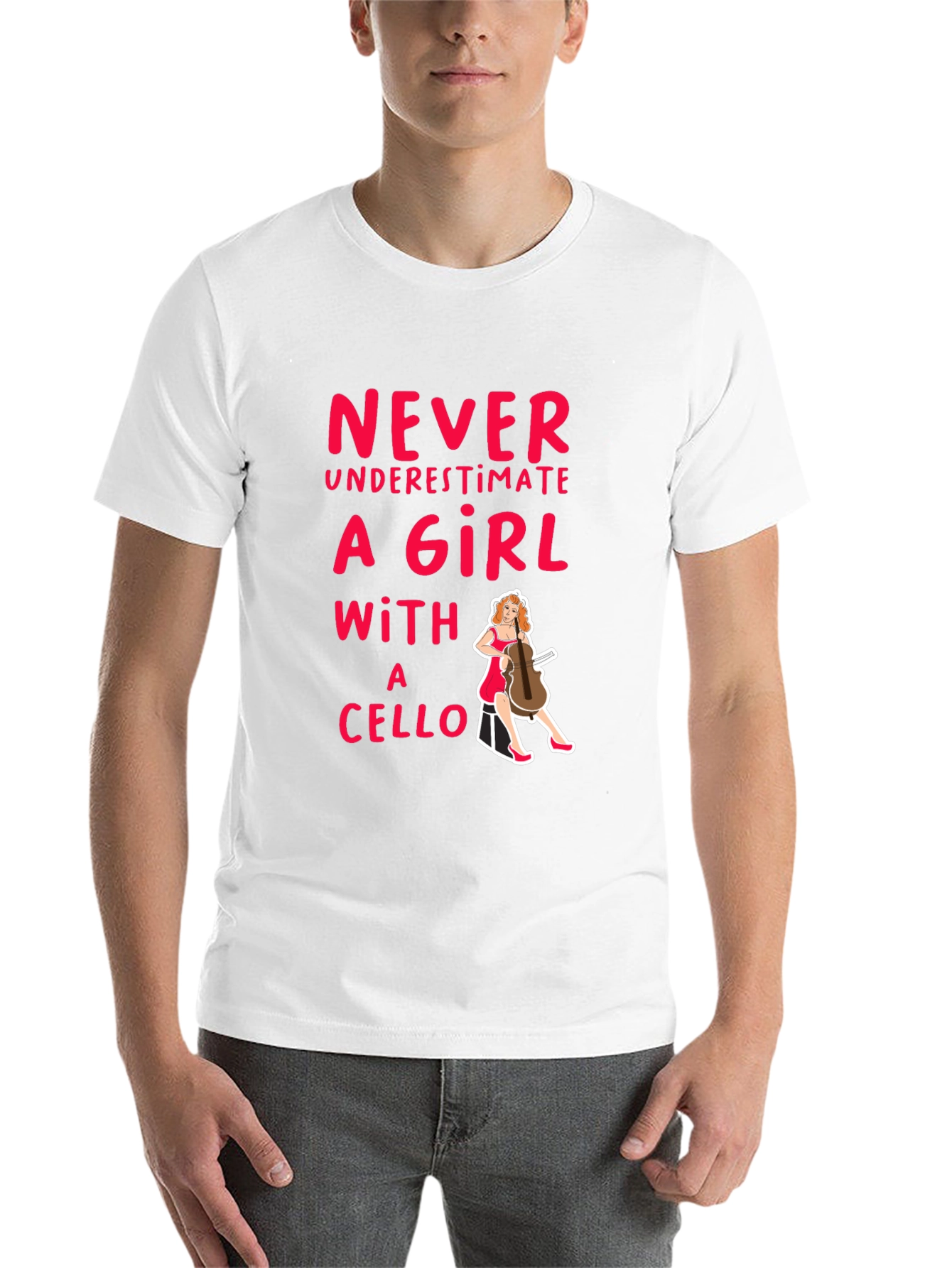 Black Never Underestimate A Girl With A Cello Black T-Shirt view 14