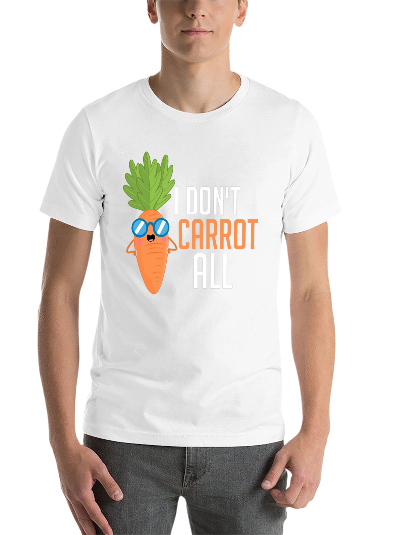 Black I Don't Carrot All T-Shirt, Funny Pun Tee view 14