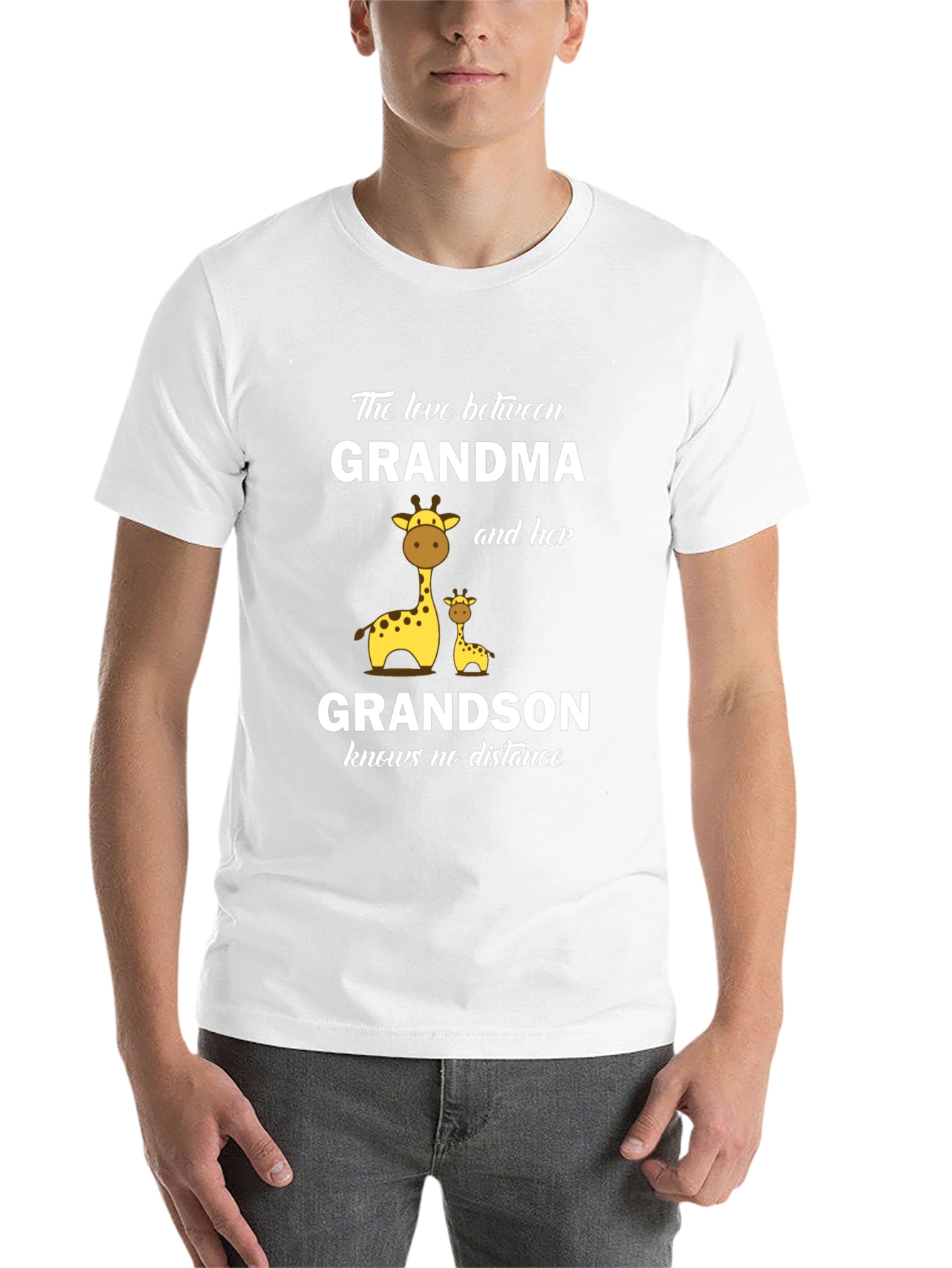 Black Grandma and Grandson Giraffe T-Shirt view 14