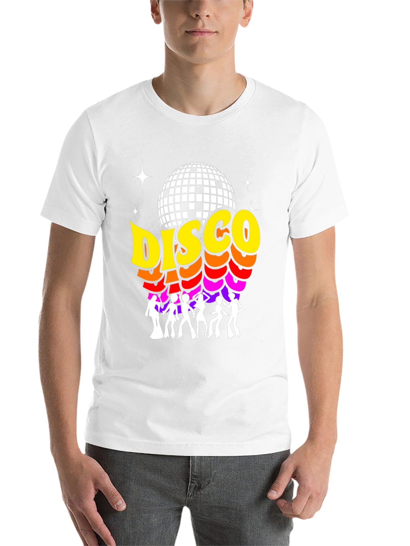 Black Retro Disco Ball Graphic Tee view 14