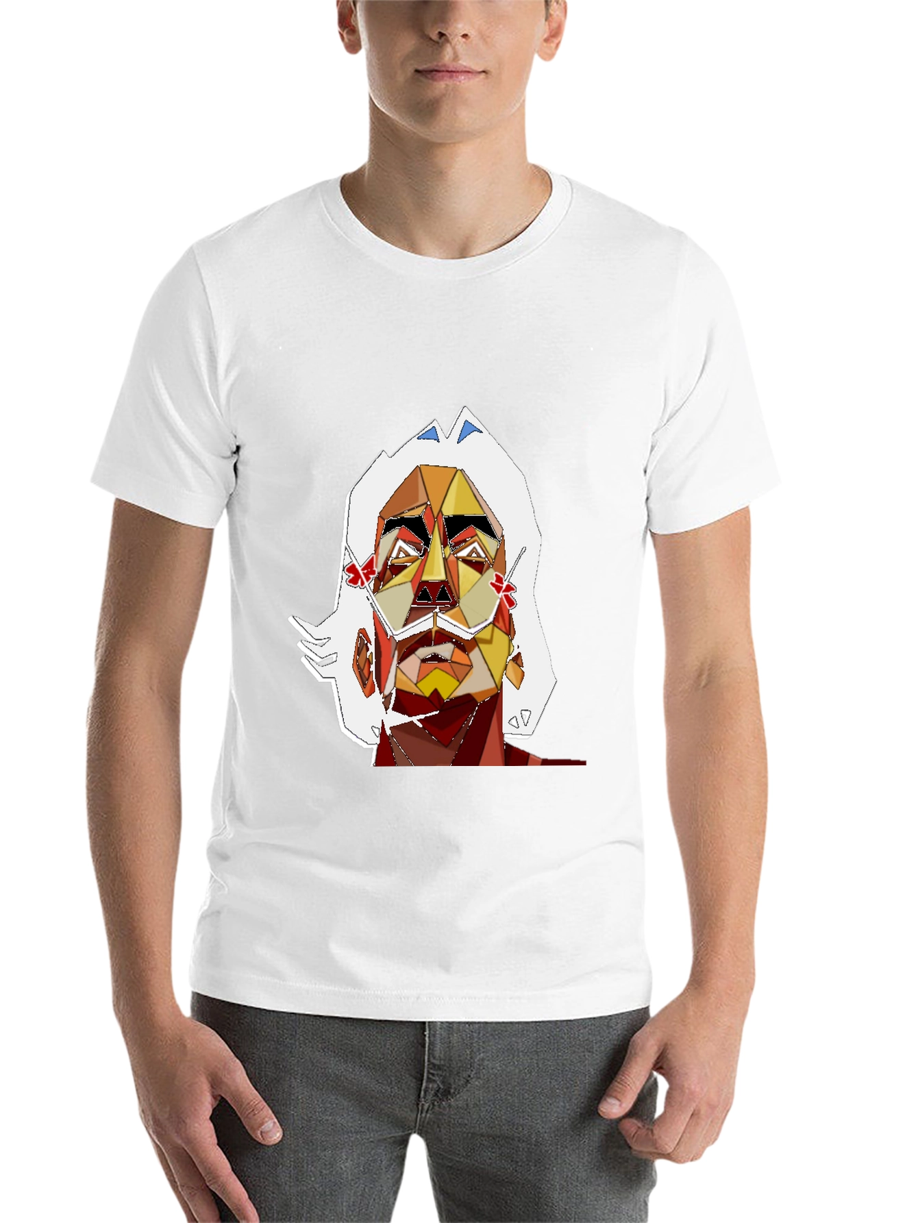 Black Geometric Salvador Dali Graphic T-Shirt - Unique Art Tee view 14