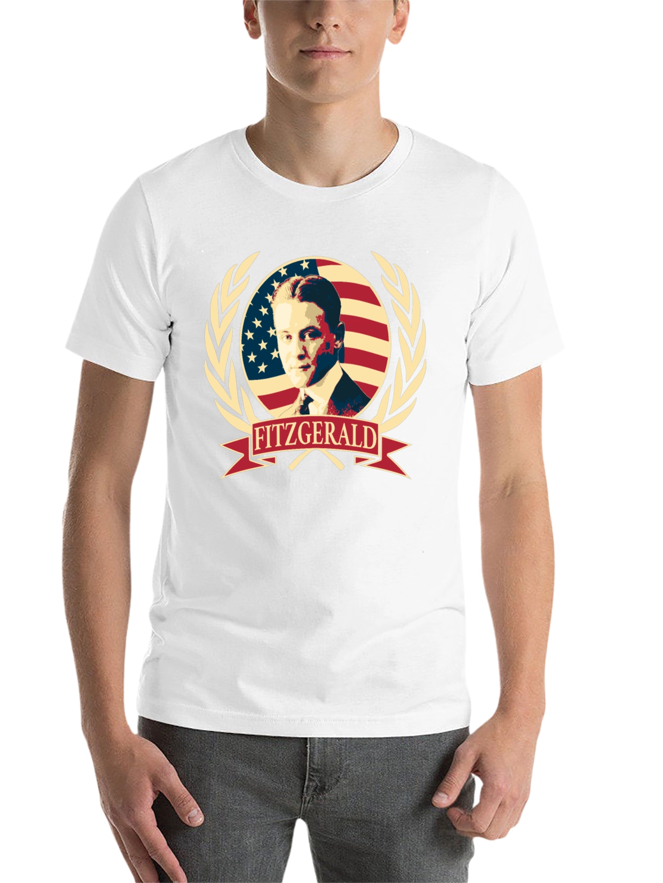 Black F. Scott Fitzgerald Patriotic Tee view 14