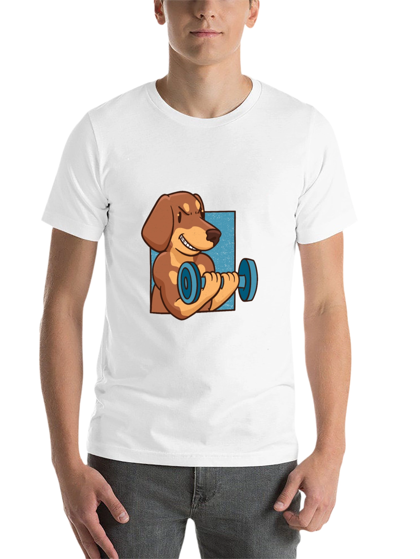 Black Dachshund Weights Black T-Shirt view 14