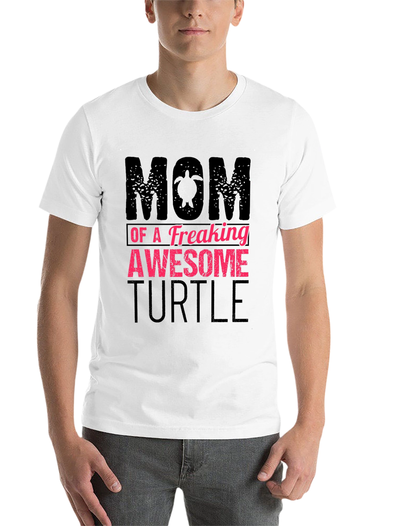 Black Mom of a Freaking Awesome Turtle T-Shirt view 14