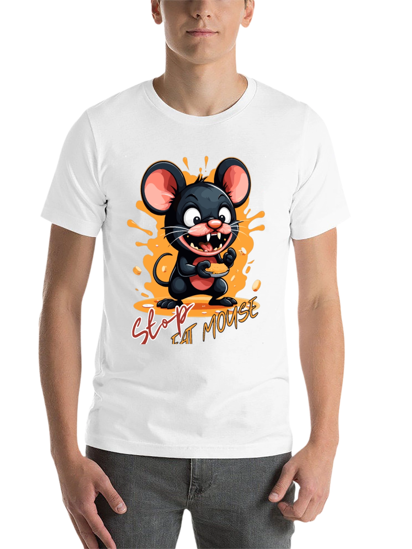 Black Stop That Mouse T-Shirt view 14
