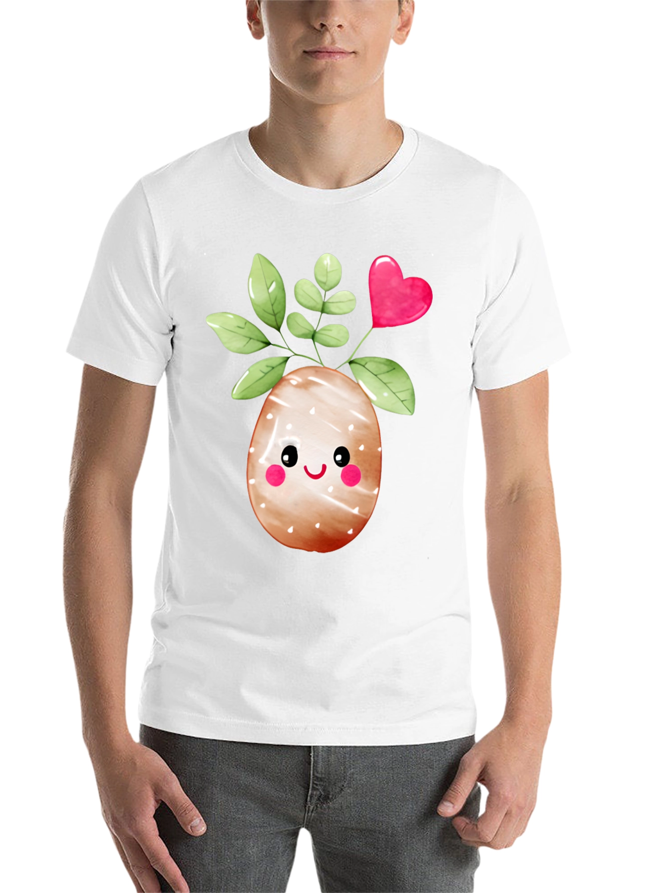 Black Cute Easter Egg Plant Graphic Tee view 14