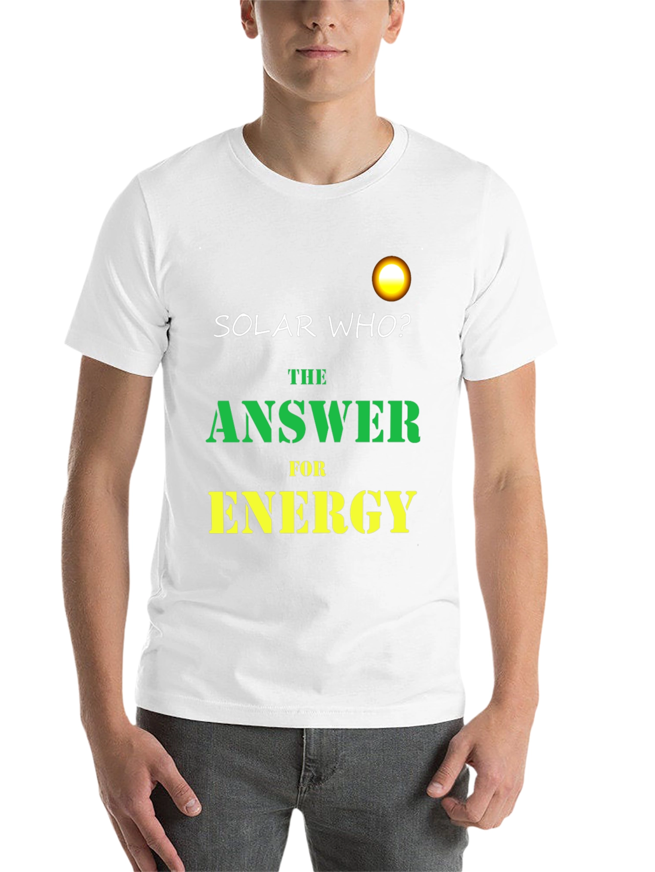 Black Solar Who? Black Graphic Tee - Energy Answer view 14
