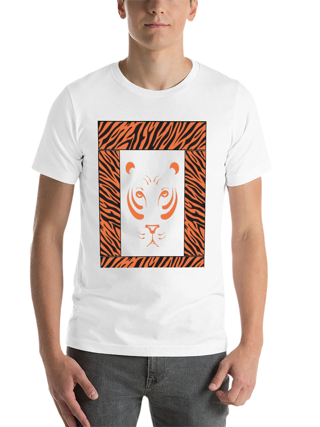 Black Tiger Graphic Print Black T-Shirt view 14