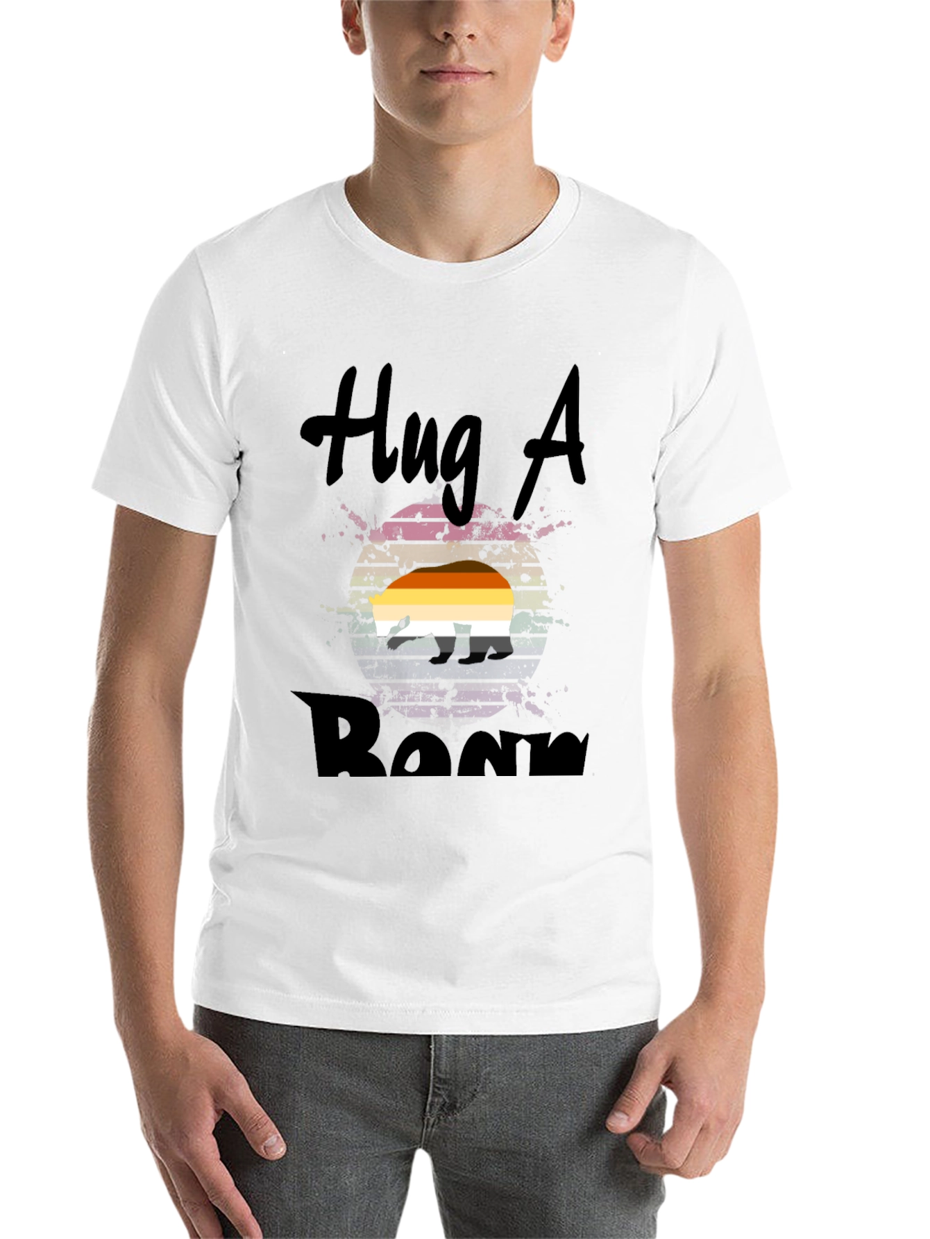 Black Hug A Bear Pride T-Shirt view 14