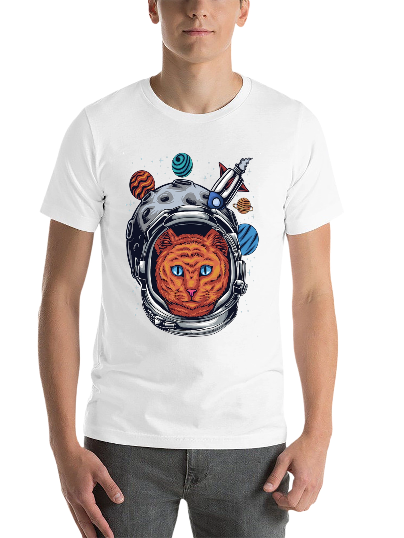 Black Cat Astronaut Graphic Tee view 14