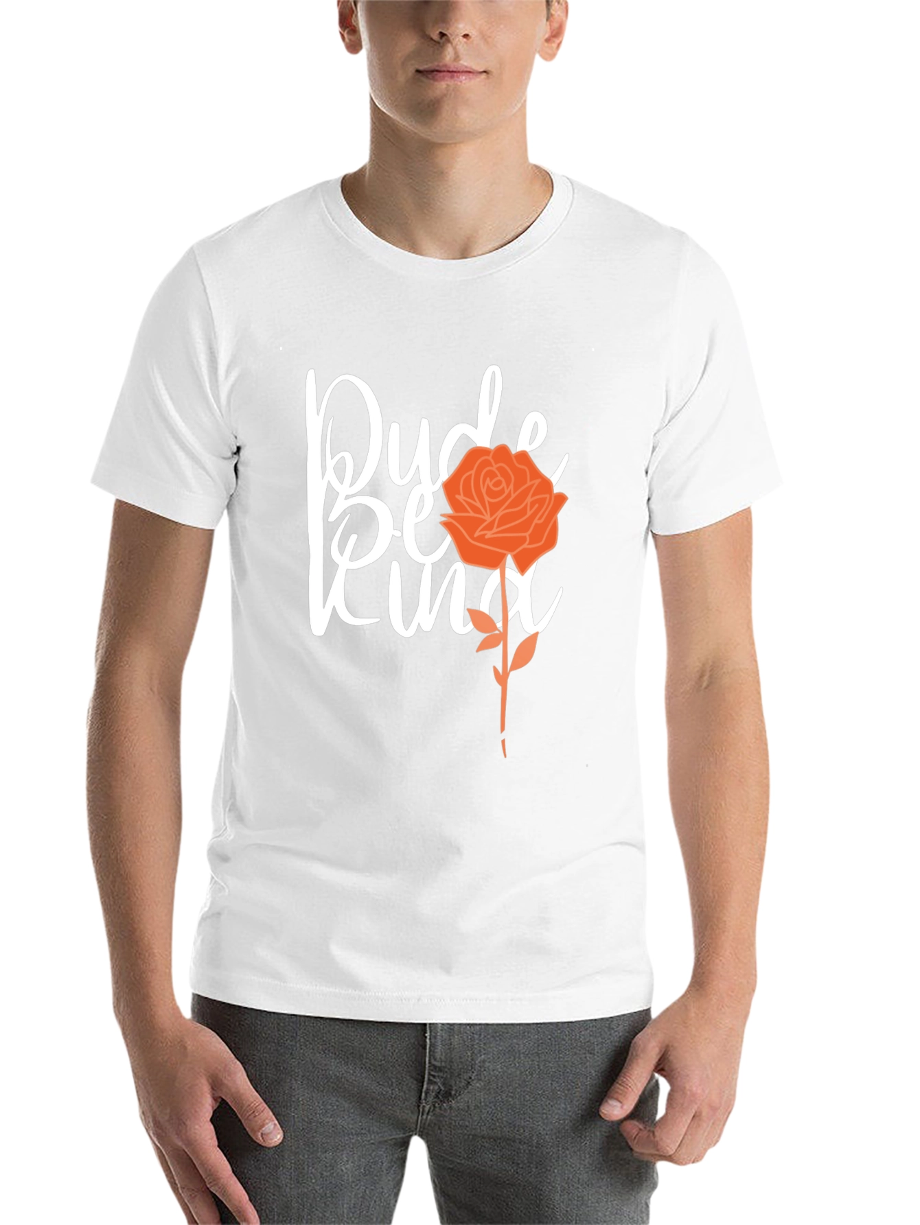 Black Dude Be Kind Graphic Tee - Rose Design view 14