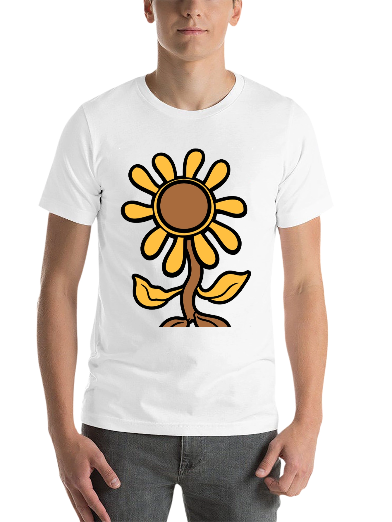 Black Sunflower Graphic Print Black T-Shirt view 14