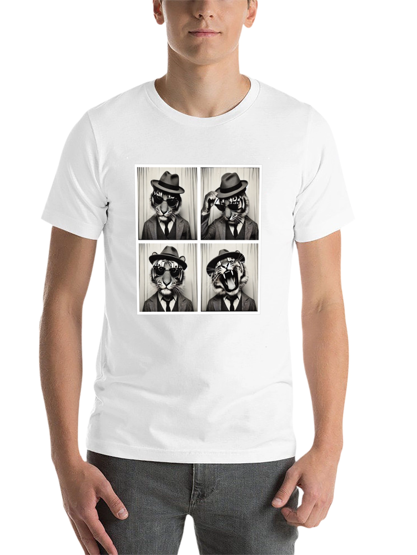 Tiger Fedora Photo Booth T-Shirt - 14