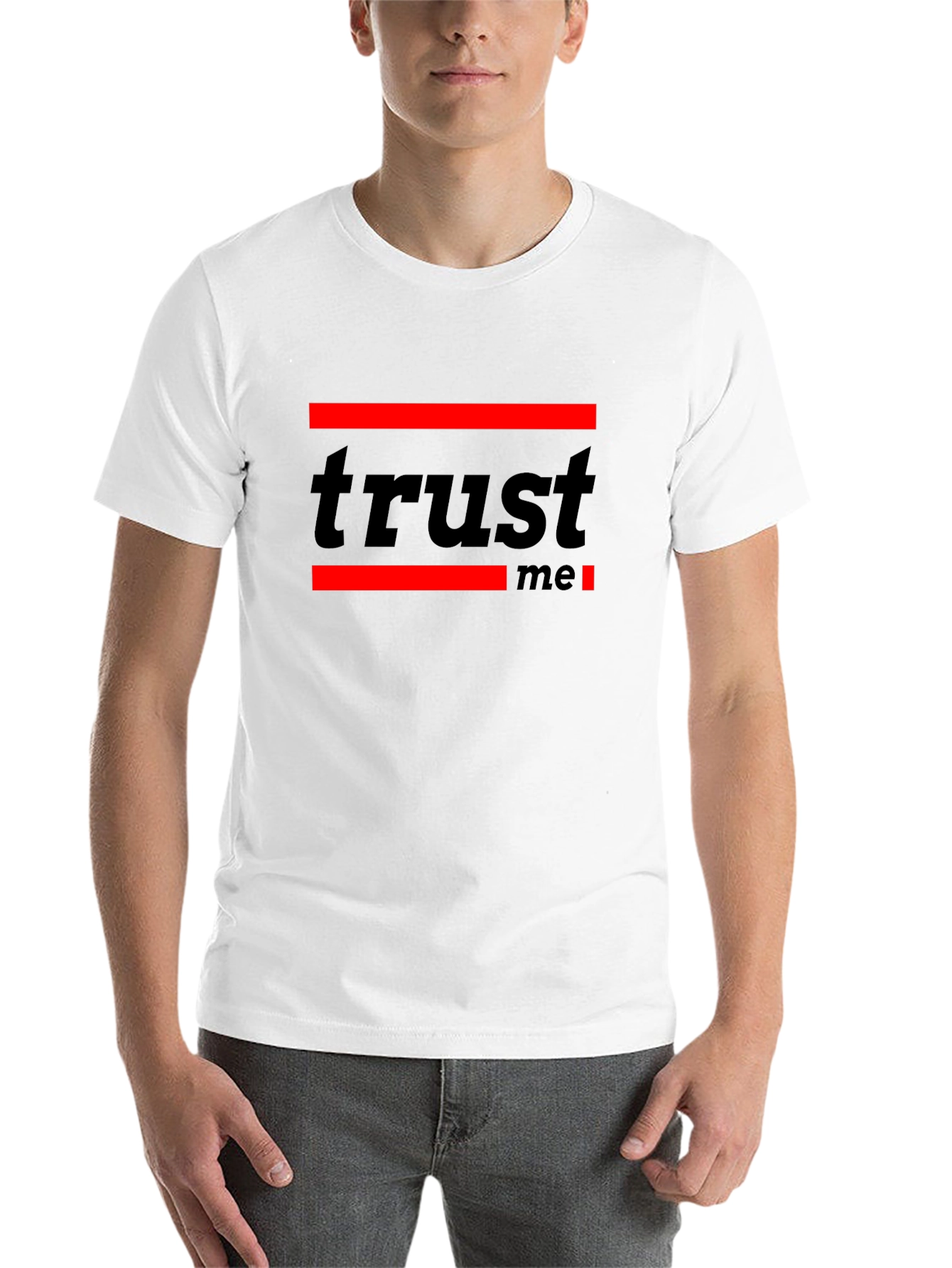 Black Trust Me Graphic T-Shirt - Trendy Black Tee view 14
