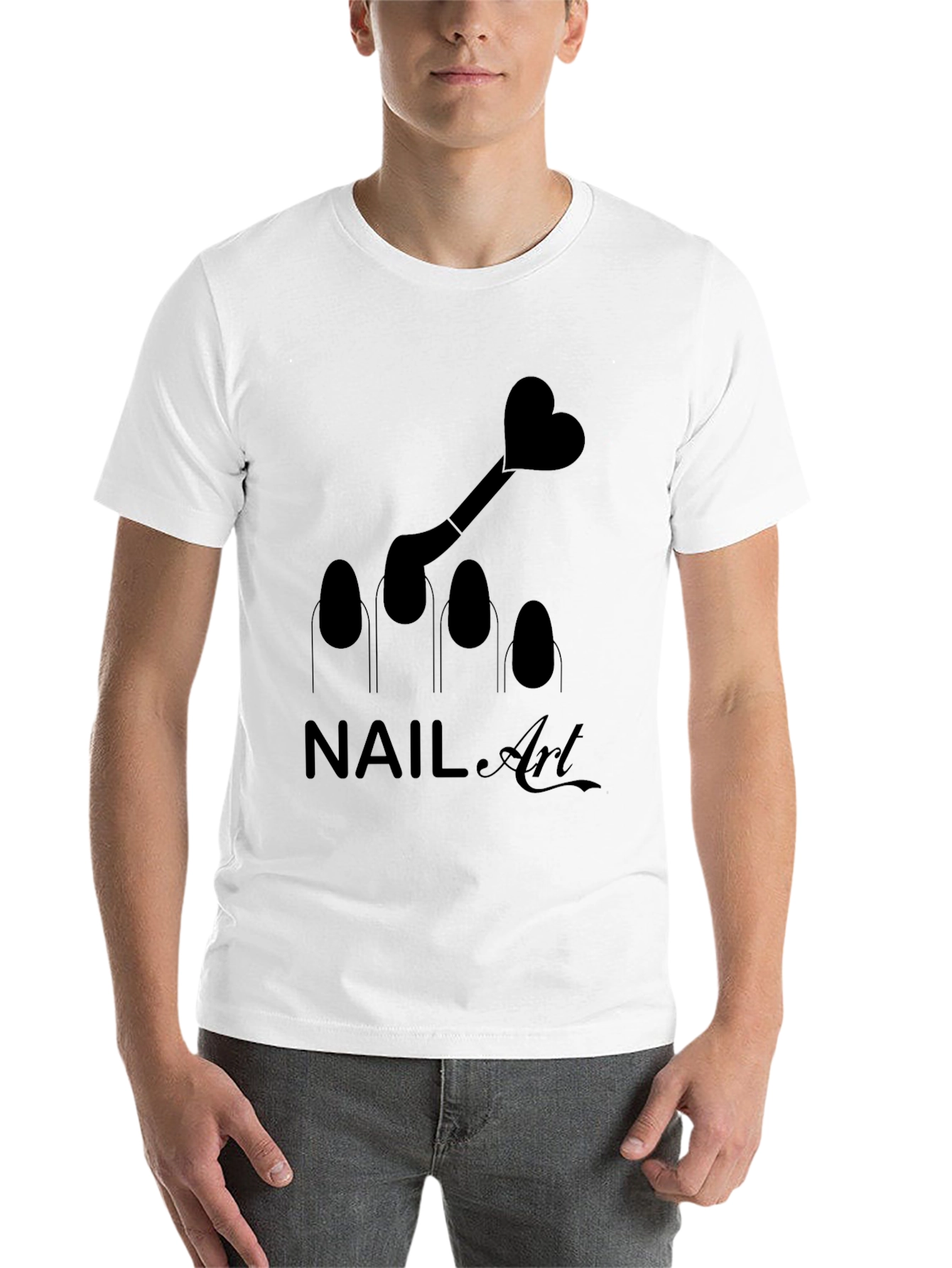 Black Nail Art T-Shirt - Unique Design for Beauty Lovers view 14