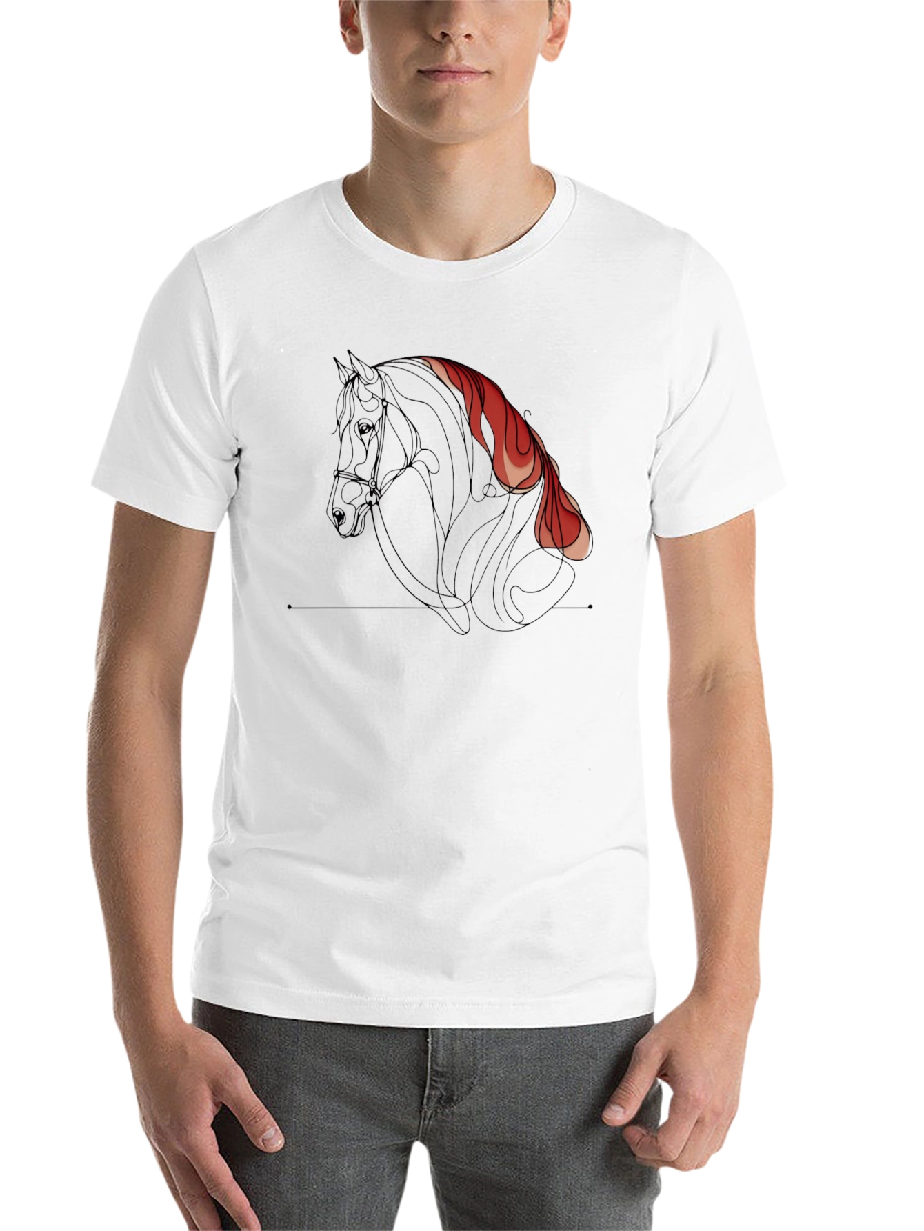 Black Black Horse Graphic Tee - Stylish Men's T-Shirt view 14