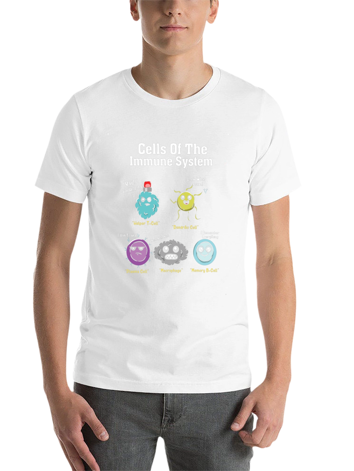 Black Immune System Cells Graphic T-Shirt view 14