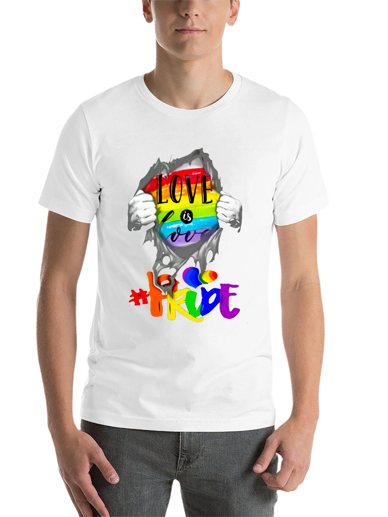 Black Love is Love Rainbow Pride T-Shirt view 14