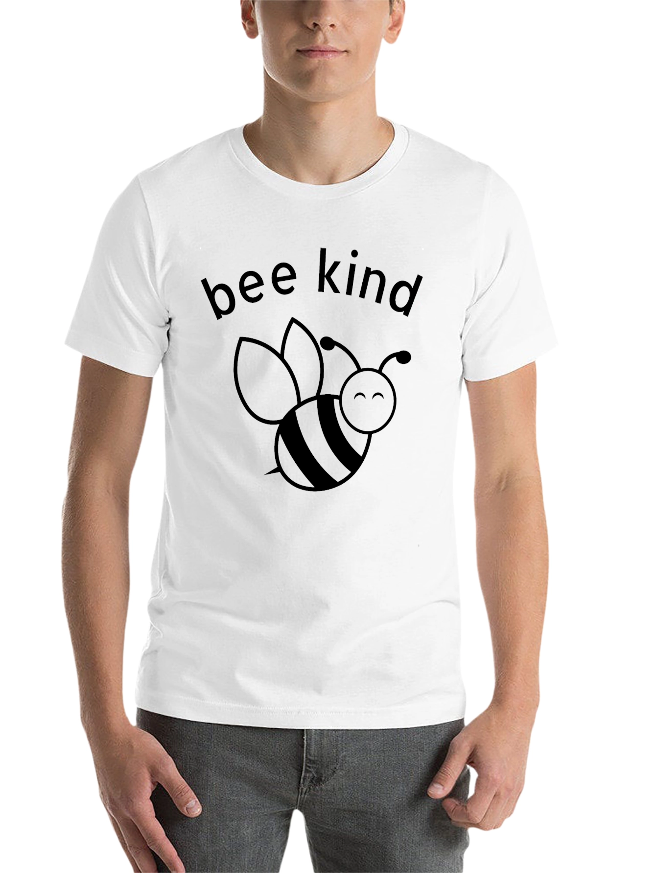 Black Bee Kind Graphic Tee - Black Cotton Comfort view 14