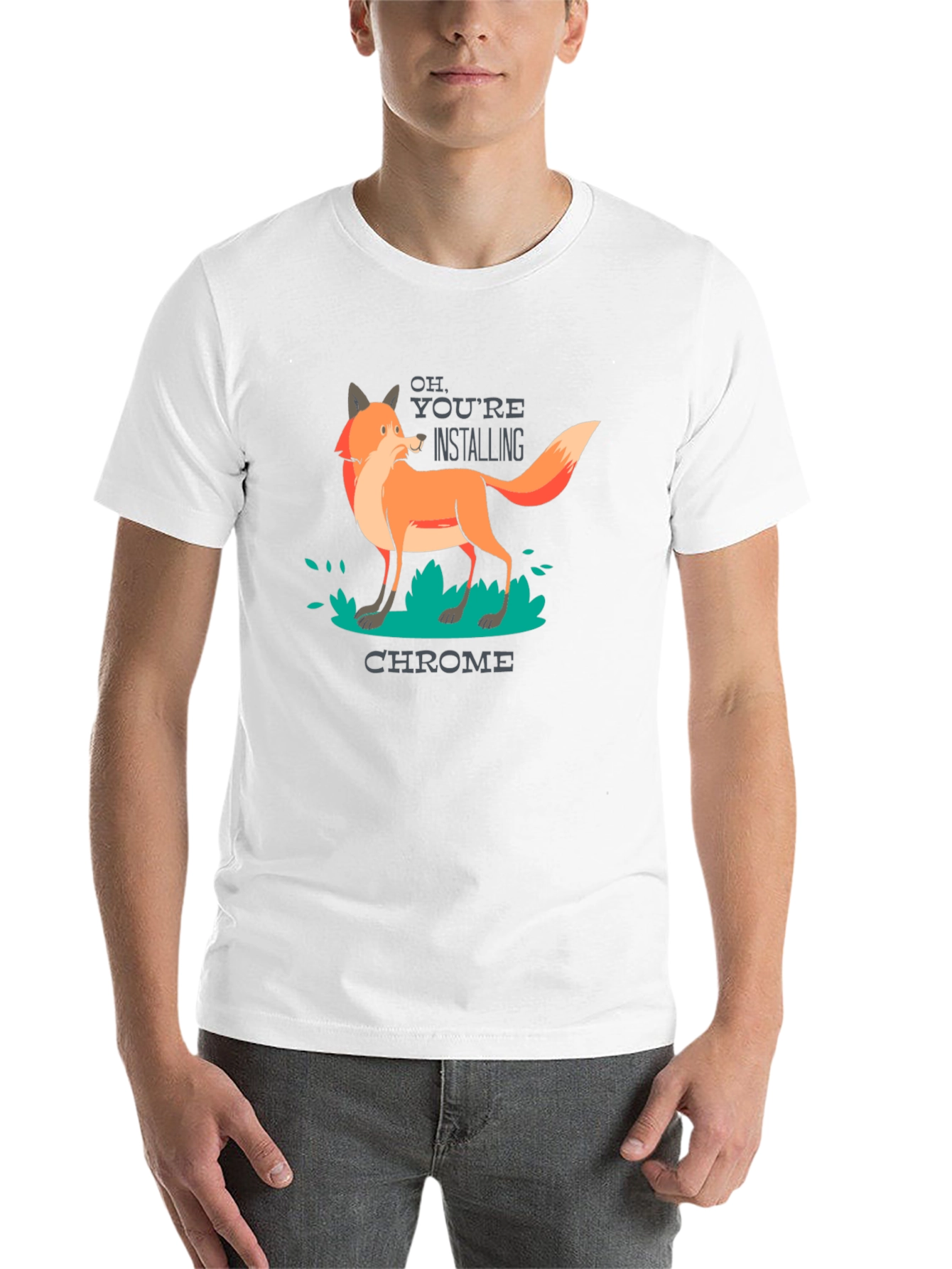 Black Funny Firefox Chrome T-Shirt view 14