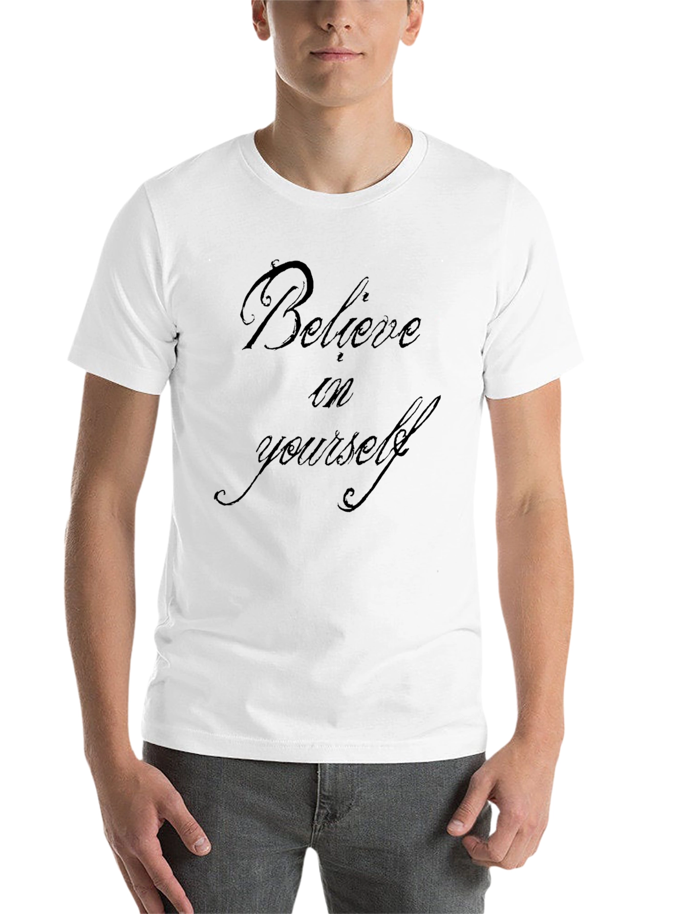 Black Believe in Yourself Black T-Shirt view 14