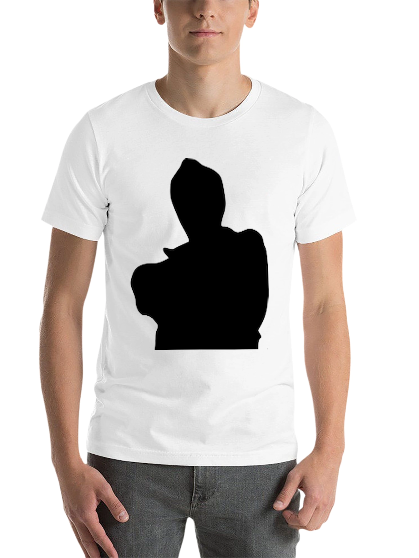 Black Black Silhouette Graphic Tee - Men's Casual T-Shirt view 14
