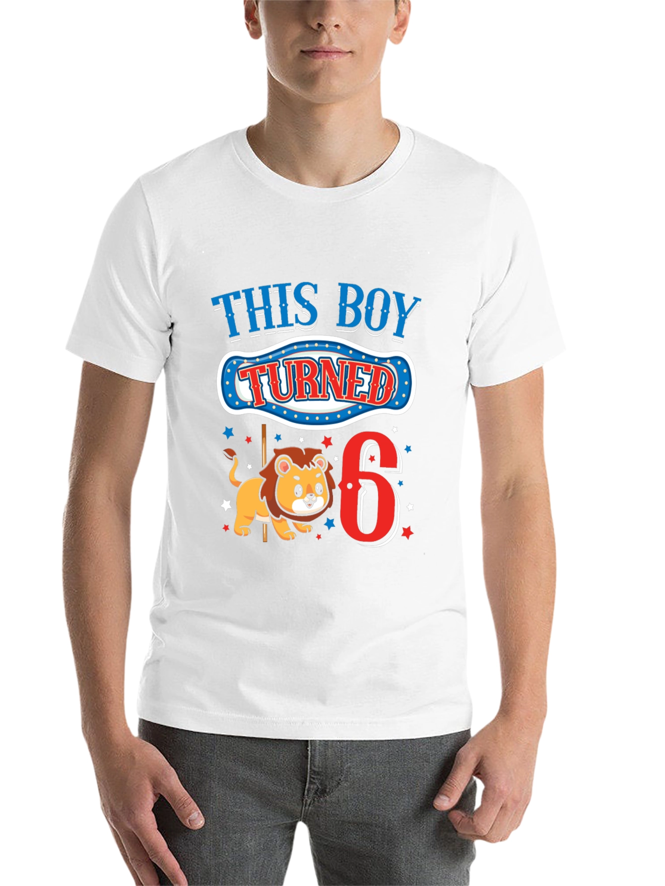 Black Boy's 6th Birthday Lion T-Shirt view 14