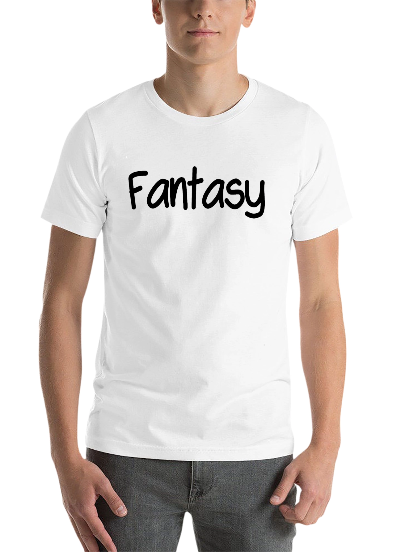 Black Fantasy T-Shirt: Classic Crew Neck view 14