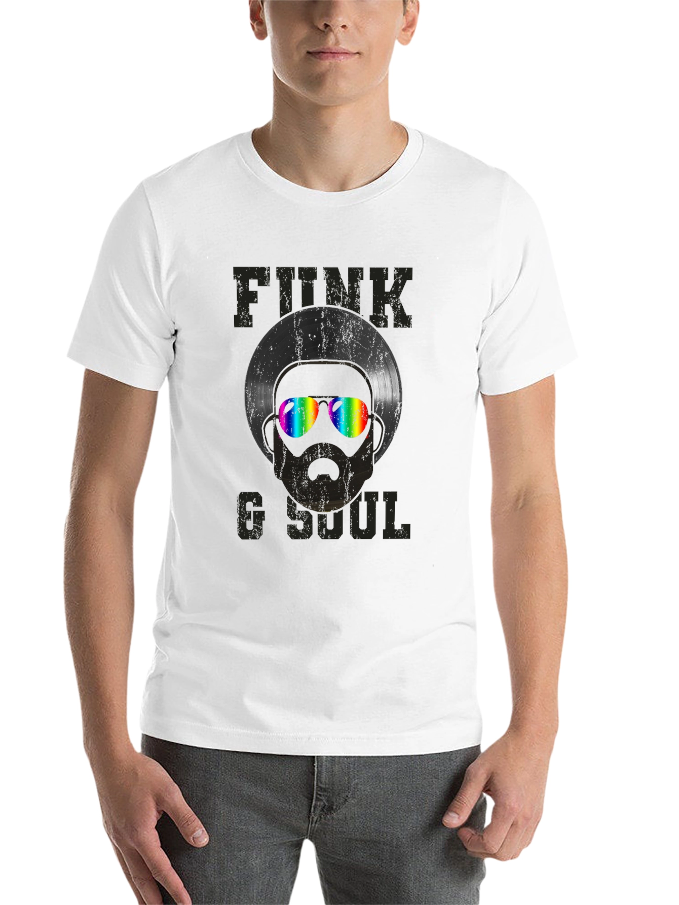 Black Funk & Soul Record Head Graphic Tee view 14