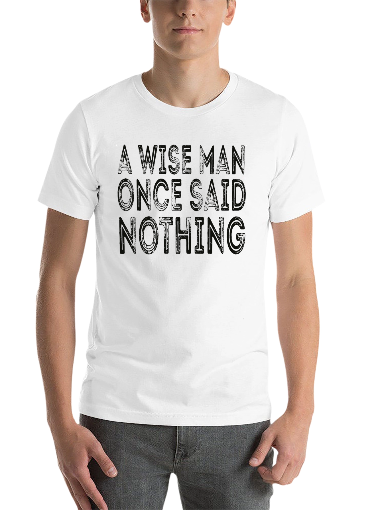 Black Wise Man Said Nothing Graphic Tee - Black view 14