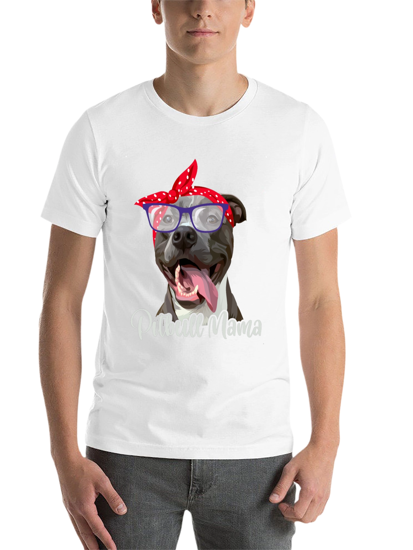 Black Pitbull Mama Graphic T-Shirt - Dog Lover Tee view 14