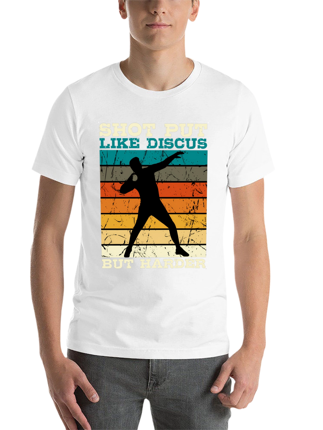 Black Shot Put Like Discus Black Graphic Tee view 14