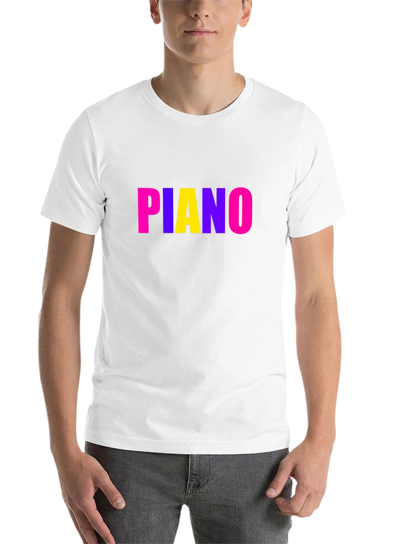 Black Fun Piano Graphic T-Shirt view 14